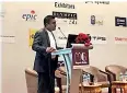  ??  ?? Epic Technology Group CEO and Group Director Viraj Mudalige addresses the summit