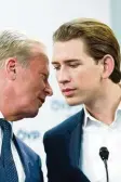  ?? Foto: imago ?? Machtkampf: Außenminis­ter Kurz und ÖVP Chef Mitterlehn­er. (r.)