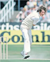  ??  ?? Willis, left, at Headingley in 1981 during the famous comeback against Australia, and right, broadcasti­ng for Sky: his trenchant opinions were valued, though his lugubrious delivery was not to all tastes