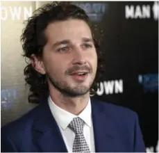  ?? CHRIS PIZZELLO/INVISION/THE ASSOCIATED PRESS ?? Shia LaBeouf accused a Black police officer of racism for arresting him.