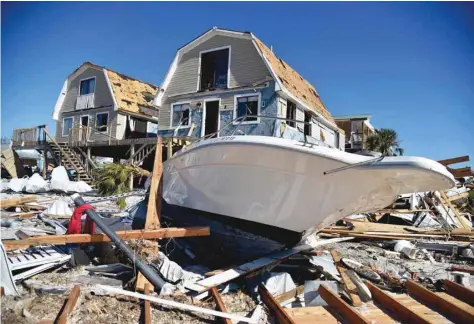  ?? — AFP ?? A view of the damage caused by Hurricane Michael in Mexico Beach, Florida.