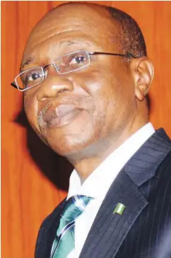  ??  ?? CBN Governor Godwin Emefiele