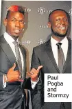  ??  ?? Paul Pogba and Stormzy