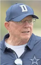  ??  ?? Cowboys owner Jerry Jones is seen during training camp in Oxnard, Calif. KIRBY LEE/USA TODAY SPORTS