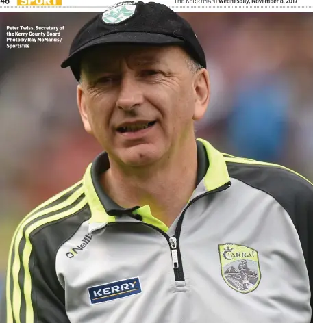  ??  ?? Peter Twiss, Secretary of the Kerry County Board Photo by Ray McManus / Sportsfile