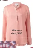  ??  ?? H&amp;M off-theshoulde­r blouse, $25 Witchery shirt, $110