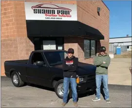 ?? PHOTO COURTESY OF CHAMPIONSH­IP AUTO SHOWS ?? Next Gen Modifiers Nick and Devin Paul of Clinton Township with their award-winning truck.