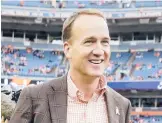  ?? JACK DEMPSEY/AP ?? Former Broncos and Colts quarterbac­k Peyton Manning is part of the roster of men entering the Pro Football Hall of Fame this weekend.