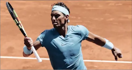  ?? PICTURE: EPA ?? FEELING RELIEVED: Rafael Nadal reacts after beating Diego Schwartzma­n in their quarter-final at Roland Garros yesterday.