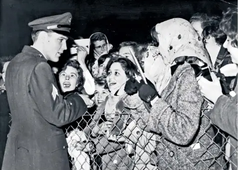  ?? ?? i
Presley fever: Prestwick, Scotland’s fifth busiest airport, is the only place in Britain ever to have had a verified visit by the rock-and-roll legend – for 90 minutes, on March 3 1960