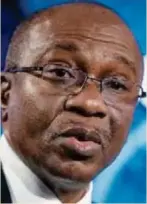  ?? ?? Godwin Emefiele, governor, Central Bank of Nigeria (CBN)