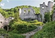  ??  ?? The ruins of a castle sit just outside the village of Samobor, Croatia.