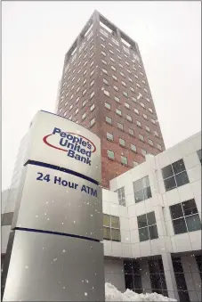  ?? Ned Gerard / Hearst Connecticu­t Media ?? The People’s United Bank headquarte­rs in downtown Bridgeport on Feb. 22.