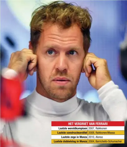  ?? FOTO EPA ?? Sebastian Vettel draagt de hoop van heel Ferrari-minnend Italië.