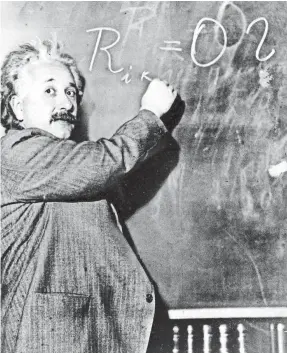  ?? AP ?? Albert Einstein, himself a refugee from hatred, jotted down his thoughts about the people and places he encountere­d in his world travels from 1922 to 1923. They’re revealed in the new book “The Travel Diaries of Albert Einstein.”