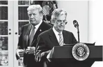  ?? OLIVIER DOULIERY/BLOOMBERG NEWS ?? Fed Chairman Jerome Powell said Wednesday that “trade tensions are having an effect on the U.S. economy.”