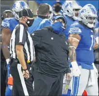  ?? RICK OSENTOSKI — THE ASSOCIATED PRESS ?? Detroit Lions coach Matt Patriciawa­tches during Sunday’s loss to the New Orleans Saints. The Lions are currently on a bye week.