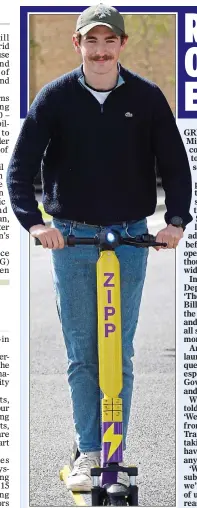  ?? ?? JOURNEY: Will O’Brien of Zipp Mobility
