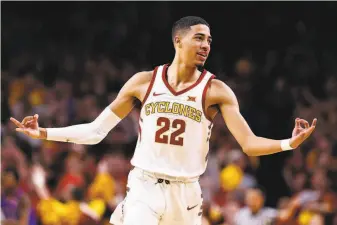  ?? David Purdy / Getty Images 2019 ?? Iowa State’s Tyrese Haliburton averaged 15.2 points on 50.4% shooting (41.9% from 3point range) and 82.2% on free throws last season. His 6.5 assists per game tied for 11th in the nation.