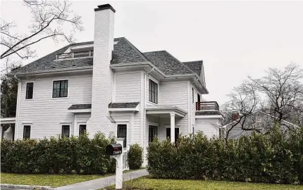  ?? Alexander Soule/Hearst Connecticu­t Media ?? A Linwood Avenue house in Greenwich sold in February for $3.2 million, a $175,000 discount off what the owner had sought last summer before reducing the price at the start of this year.