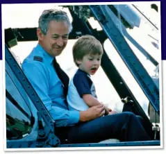  ?? ?? AWESTRUCK: Prince William aged four in a helicopter cockpit