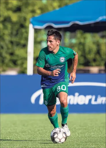  ?? Hartford Athletic ?? Danny Barrera and Hartford Athletic will be playing their final home game of the regular season Wednesday at Dillon Stadium.