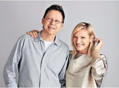  ??  ?? Partners: Simon Mayo and Jo Whiley have joined forces for the Radio 2 drivetime show