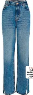  ?? ?? £42 High Waisted Wide Leg Jeans