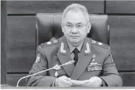 ?? Cuban News Agency ?? Russian Defense Minister Sergei Shoigu, above, hosted Gen. Alvaro Lopez Miera, the head of the Cuban armed forces, just hours after the Wagner Group’s rebellion last weekend.