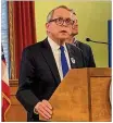  ?? LAURA BISCHOFF / STAFF ?? Gov. Mike DeWine recommende­d that families able to pull children from day care now should do so.