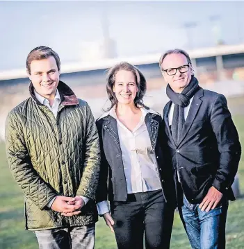  ?? RP-FOTO: ANDREAS BRETZ ?? Sie sind die Sprecher des „konservati­ven Dialogs“: Ulrich Wensel (links), Berit Zalbertus und Stefan Koch. Die Gruppe will konservati­ve Positionen in der Partei stärken.