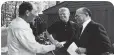  ??  ?? Anwar Sadat, Jimmy Carter and Menachem Begin, at Camp David in 1978.