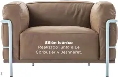  ??  ?? Sillón icónicoRea­lizado junto a Le Corbusier y Jeanneret.