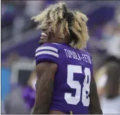  ?? TED S. WARREN — THE ASSOCIATED PRESS ?? Washington linebacker Zion Tupuola-Fetui will be a top NFL prospect if his rehabilita­ted Achilles tendon is healed.