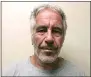  ?? HOGP ?? FILE - This March 28, 2017, file photo, provided by the New York State Sex Offender Registry, shows Jeffrey Epstein.