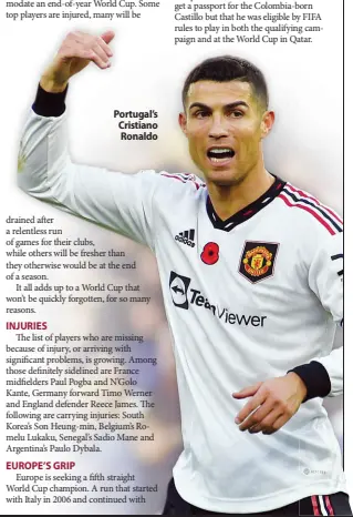  ?? ?? Portugal’s Cristiano Ronaldo
