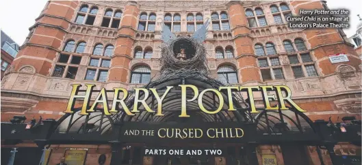  ??  ?? Harry y PotPottert­ter PotterPo Potter and the Cursed Childil Child ld d is on stage at London’s Palace Theatre