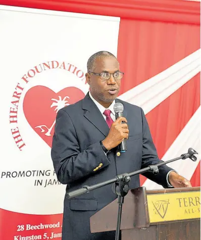  ?? ?? Professor Trevor Ferguson, chair – National Committee on NCDS, who brought greetings on behalf of the Epimology Research Unit – Caribbean Institute for Health Research.