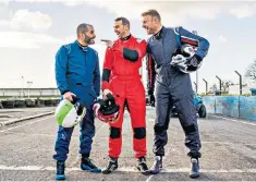  ??  ?? All inclusive: Chris Harris, Paddy Mcguinness & Freddie Flintoff gear up for a new series