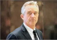  ?? PICTURE: AP ?? Robert Kennedy jr, a vocal vaccinatio­n sceptic, recently said President Donald Trump had asked him to chair a commission on vaccine safety.