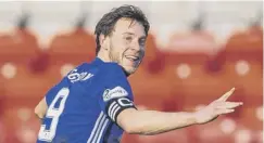  ??  ?? 0 Mitch Megginson struck twice in Cove’s win over Falkirk