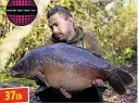  ??  ?? TOM Loraine continues to make hay on the Essex Manor, catching a brace of thirties to 37lb 10oz. He baited his spots heavily with Sticky Krill boilies glugged in Tuna liquid.