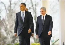  ?? Doug Mills / New York Times ?? President Obama announced his nomination of appeals court judge Merrick Garland on Wednesday at the White House.