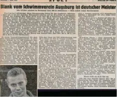  ?? Foto: Archiv ?? Unserer Zeitung war der Erfolg von Max Blank eine Aufmachung wert.