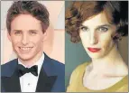  ??  ?? PLAYING THE PART: Oscar-winning actor Eddie Redmayne in character as Lili Elbe in ‘The Danish Girl’