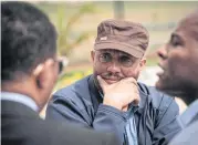  ?? AFP ?? TPLF adviser Getachew Reda gestures as he waits for the conclusion of a senior commanders’ meeting in Nairobi on Nov 12.