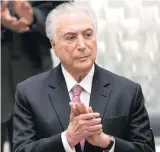  ?? DANIEL TEIXEIRA / ESTADÃO ?? Conselho. Temer diz que reforma da Previdênci­a está pronta para ir à votação