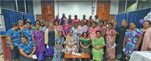  ?? ?? Assistant Minister for Women, Children and Poverty Alleviaito­n with teachers and guests during Internatio­nal Women’s day celebratio­ns with the Fijian Teachers Associatio­n last week.