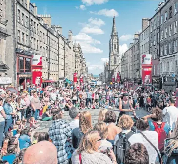  ??  ?? ▼ The Edinburgh Fringe Festival attracts tourists from around the globe every year