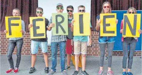  ?? FOTO: MATTHIAS-ERZBERGER-SCHULE ?? Mit dem Ferienbegi­nn hat auch für die Schüler der Sommer so richtig begonnen.